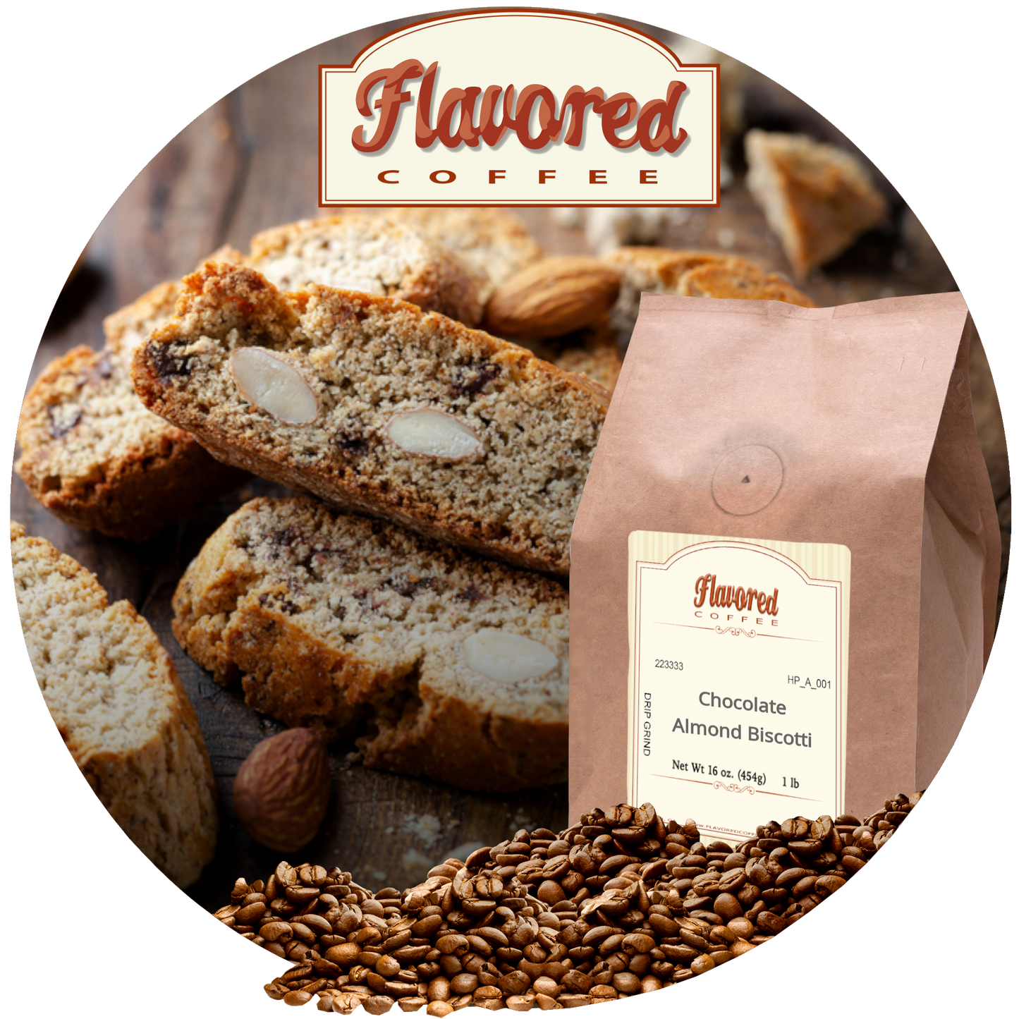Chocolate Almond Biscotti Coffee